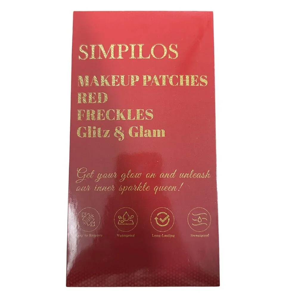 Red Faux Freckle Tattoo Stickers Temporary Natural-Look Freckles Makeup Patches